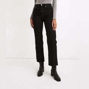 Madewell Slim Wide Crop Jean in Black